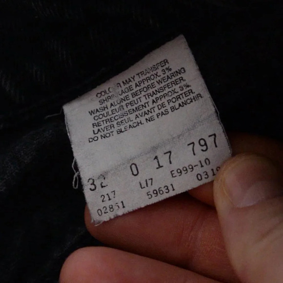 Vintage 70's Levi's 631 Orange Tag Black  Denim E999-10 Straight Leg Jeans 32 - Picture 14 of 14